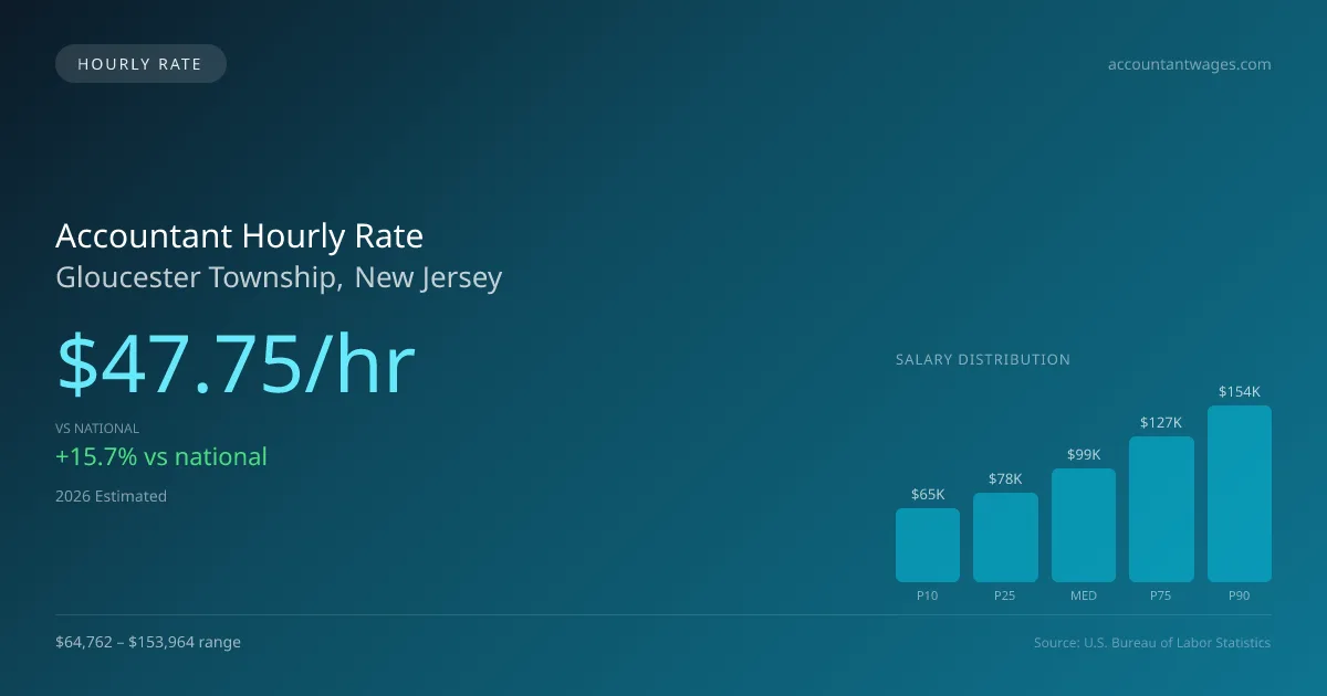 Accountant Hourly Rate in Gloucester Township, NJ — 2026 est., based on 2025 BLS